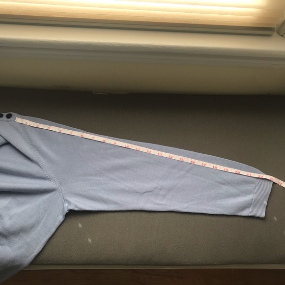 NWT Talbot sweater. Size 1Xp. Sky blue with dark navy blue nautical design. - Picture 5 of 12